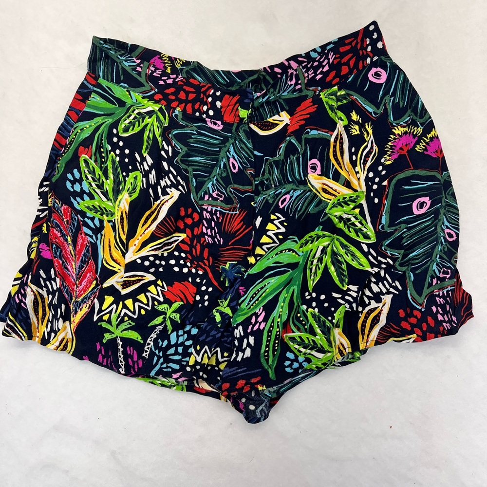 Top shop high waisted floral shorts‎ ,Size 8